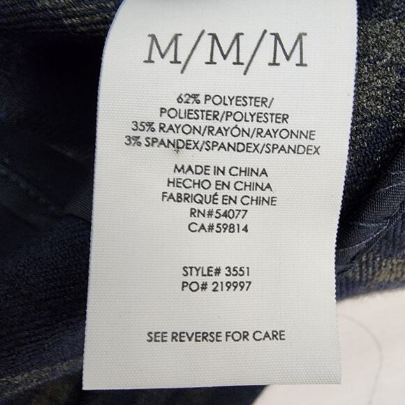 Cabi Jacket Medium Plaid Connery Navy Button Up 3/4 Sleeve Academia Preppy 3551 - Picture 9 of 10